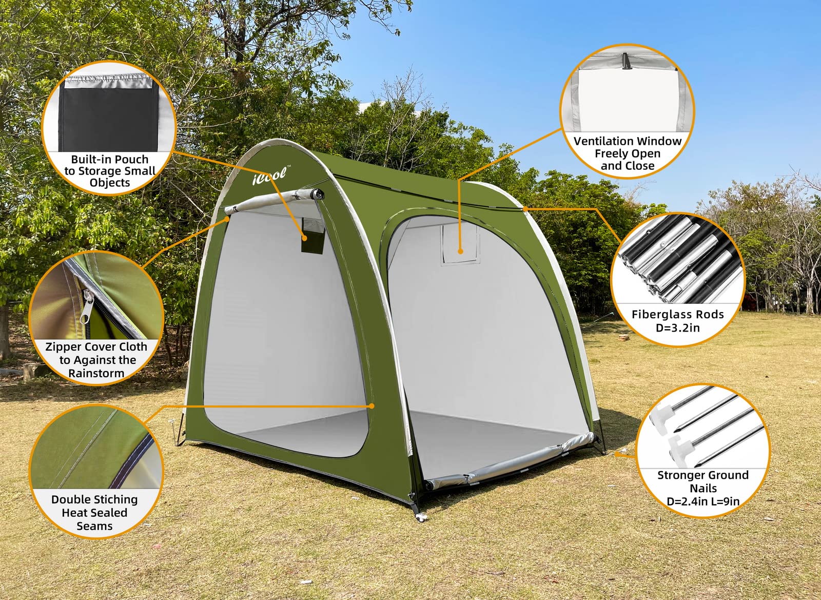 Amazon | 屋外用自転車カバー 収納 物置 テント アウトドア バイク収納